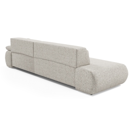 Narożnik rozkładany PENTI z pojemnikiem na pościel, prawy, beżowy