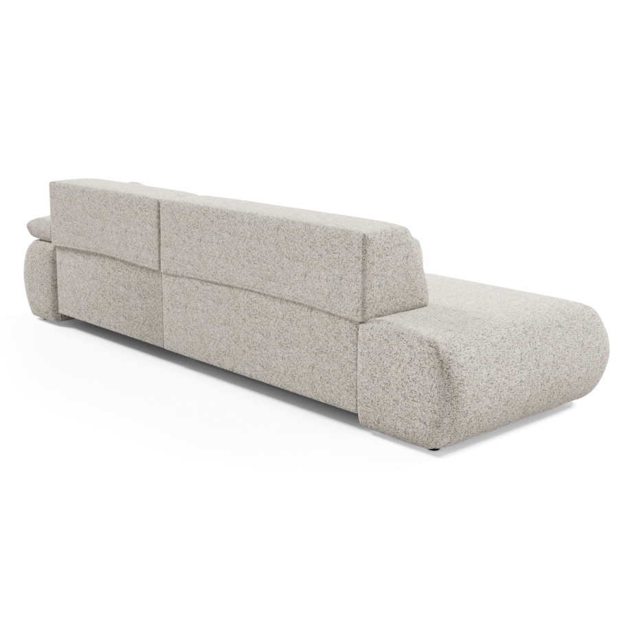 Narożnik rozkładany PENTI z pojemnikiem na pościel, prawy, beżowy