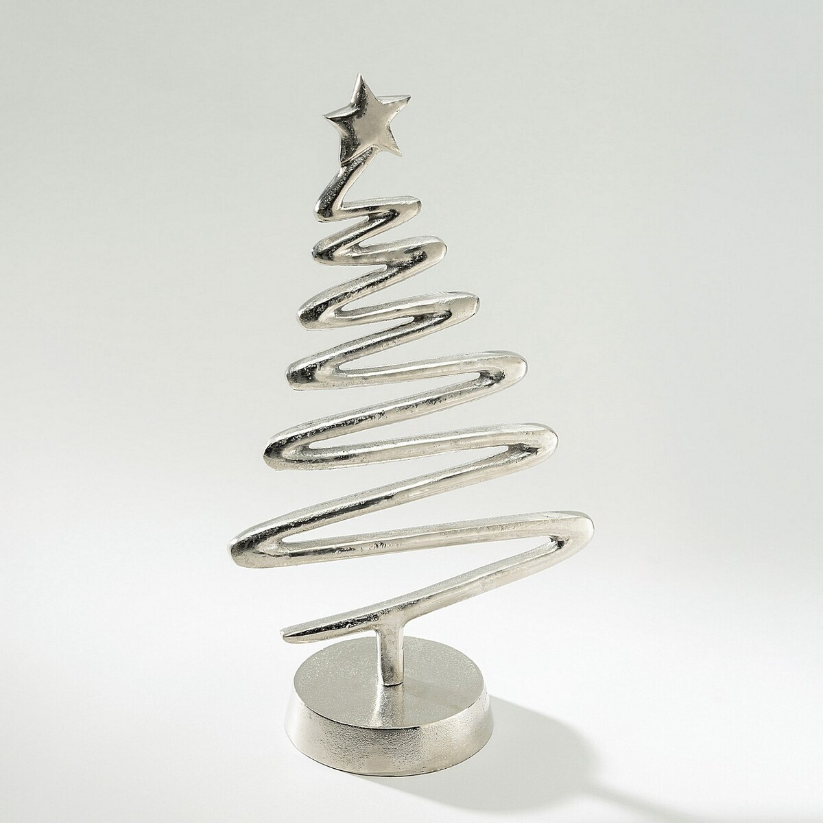Dekoracja stojąca Silver Tree I 17x11x31 cm boże narodzenie, święta, świąteczne, srebrny, 17x11x31 cm