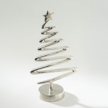 Dekoracja stojąca Silver Tree I 17x11x31 cm boże narodzenie, święta, świąteczne, srebrny, 17x11x31 cm