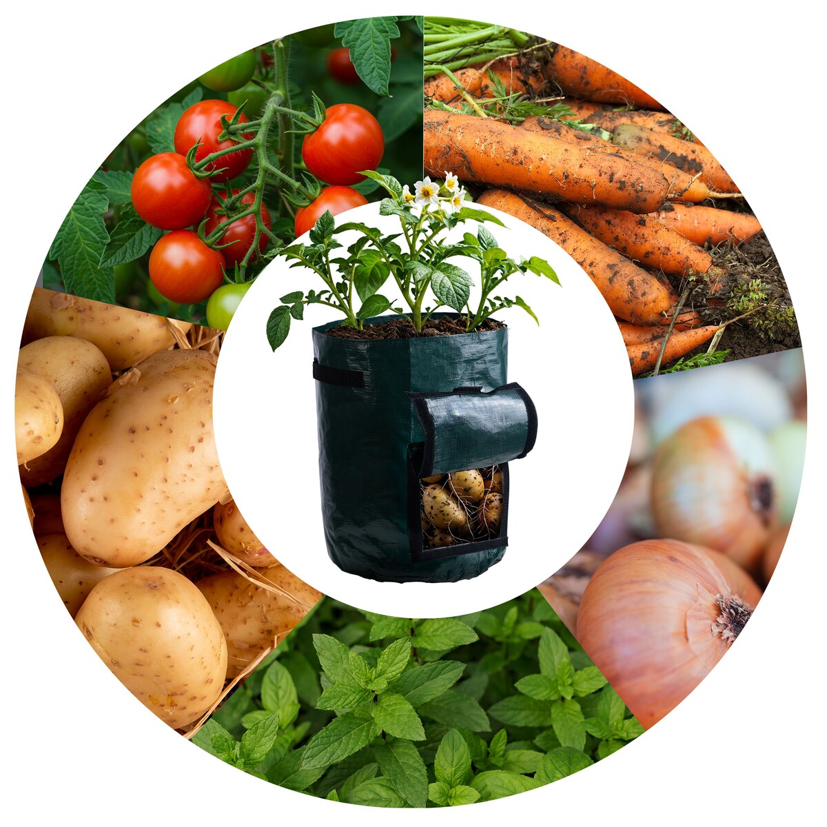 Worek torba do uprawy sadzenia ziemniaków warzyw doniczka 43l Plonos