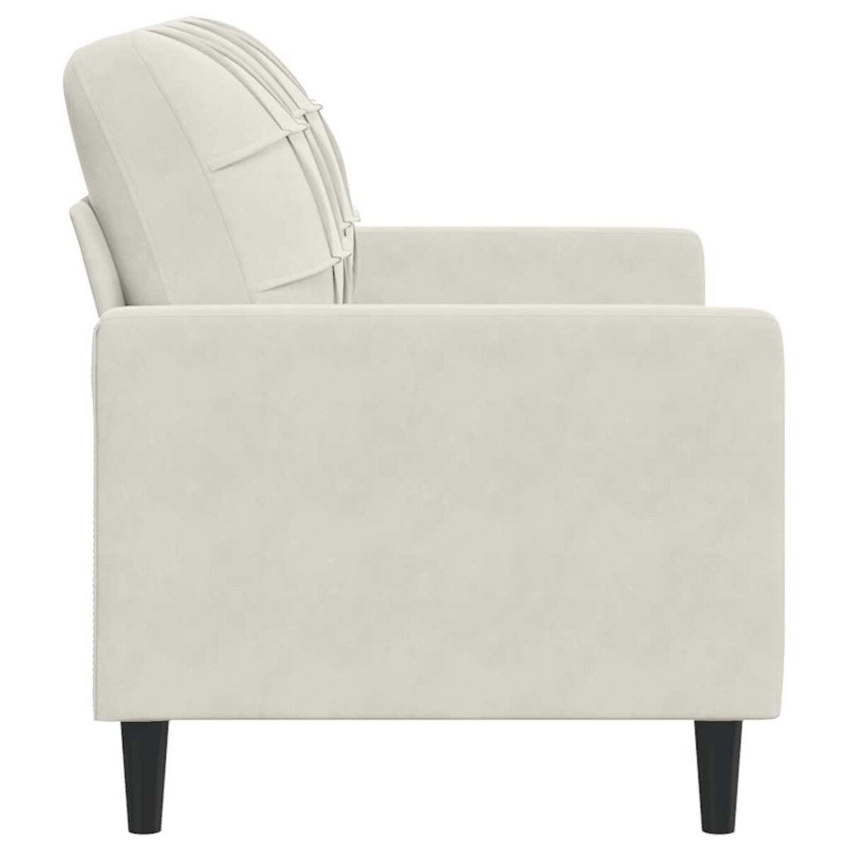 vidaXL Sofa 2-osobowa, kremowy, 120 cm, tapicerowana aksamitem