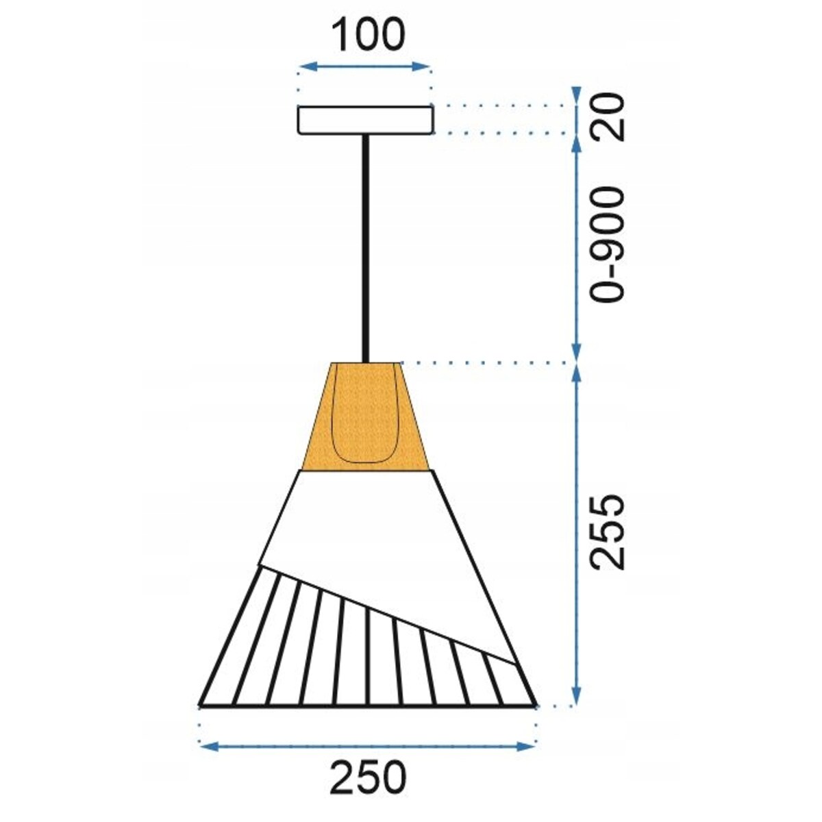 Lampa Sufitowa Wisząca Skandynawska Metal Kolory