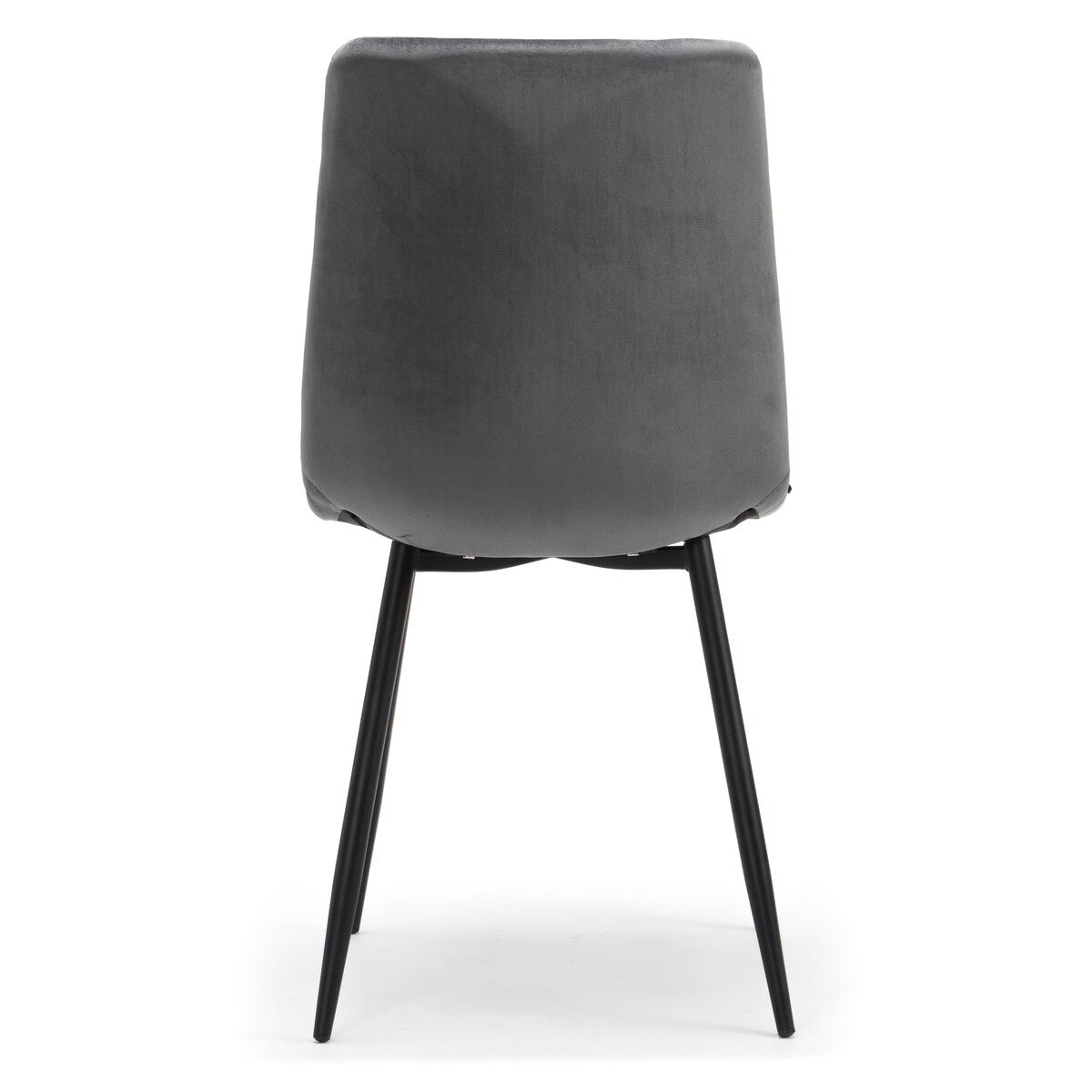 Krzesło tapicerowane pikowane welurowe do salonu jadalni PARMA szara