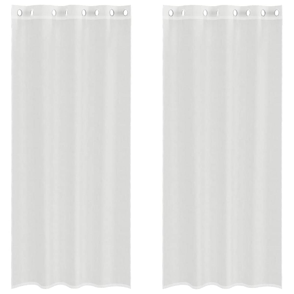 vidaXL Zasłony woalowe z przelotkami 2 szt. białe