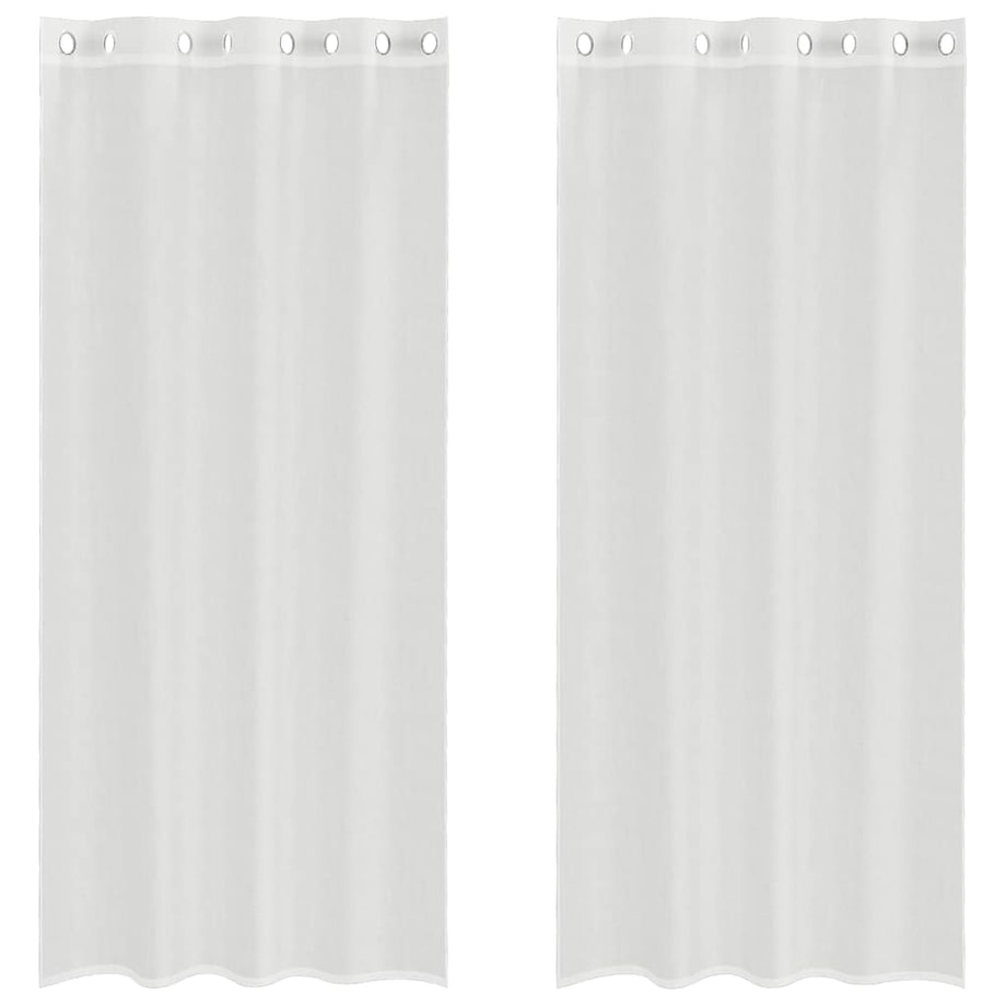 vidaXL Zasłony woalowe z przelotkami 2 szt. białe