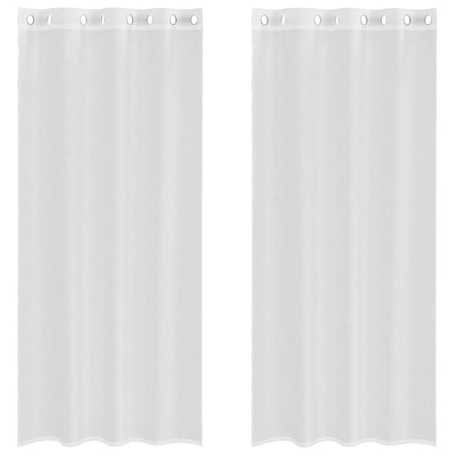 vidaXL Zasłony woalowe z przelotkami 2 szt. białe