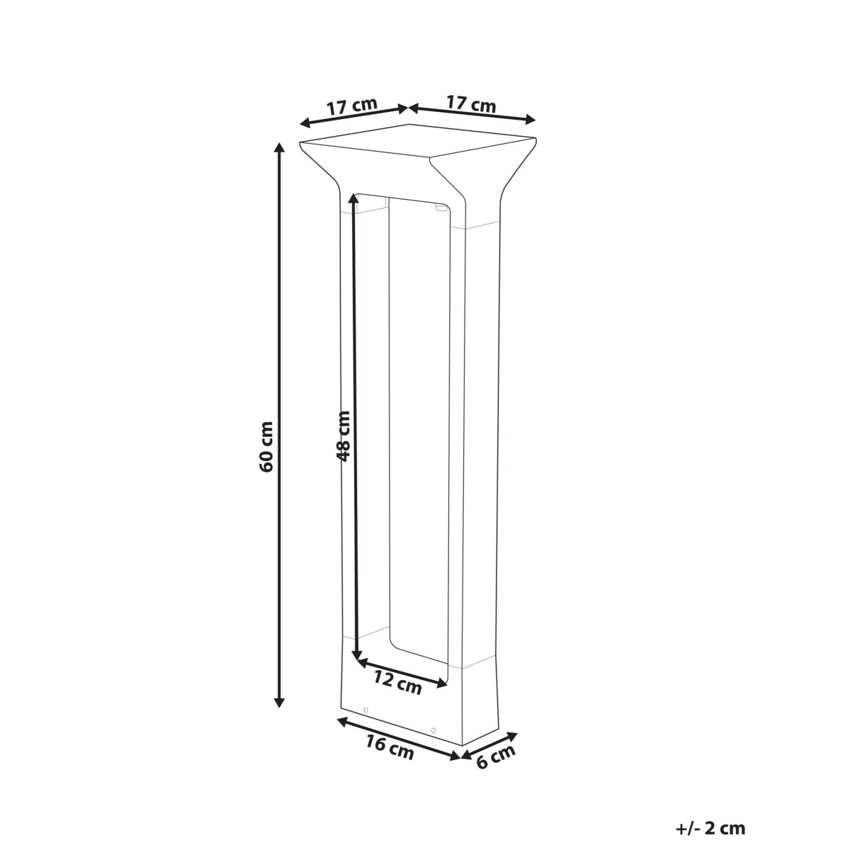 Lampa ogrodowa solarna LED 60 cm czarna MALDEN