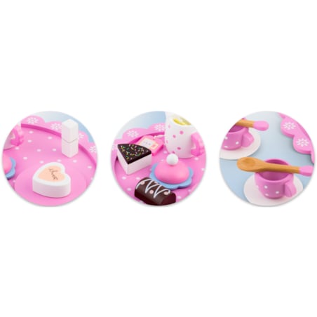 Drewniany serwis kawowy dla dzieci i ciasta Ricokids