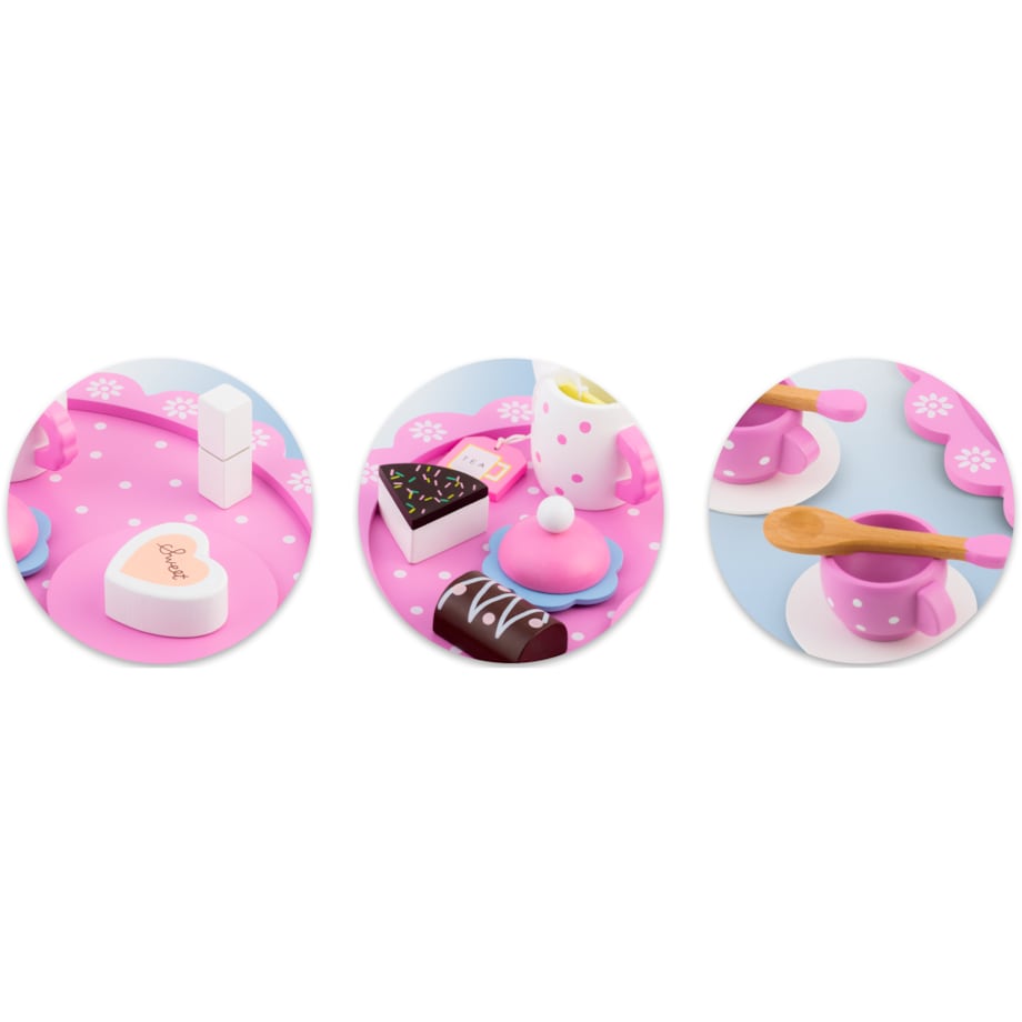 Drewniany serwis kawowy dla dzieci i ciasta Ricokids