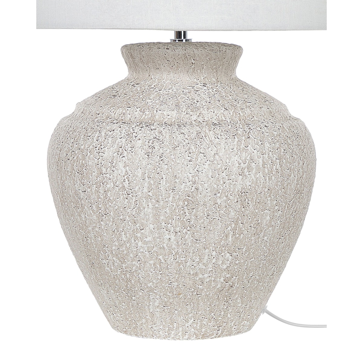 Lampa stołowa ceramiczna kremowa CAINE