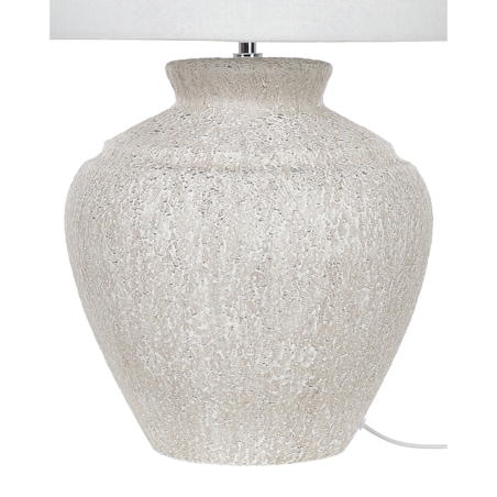 Lampa stołowa ceramiczna kremowa CAINE
