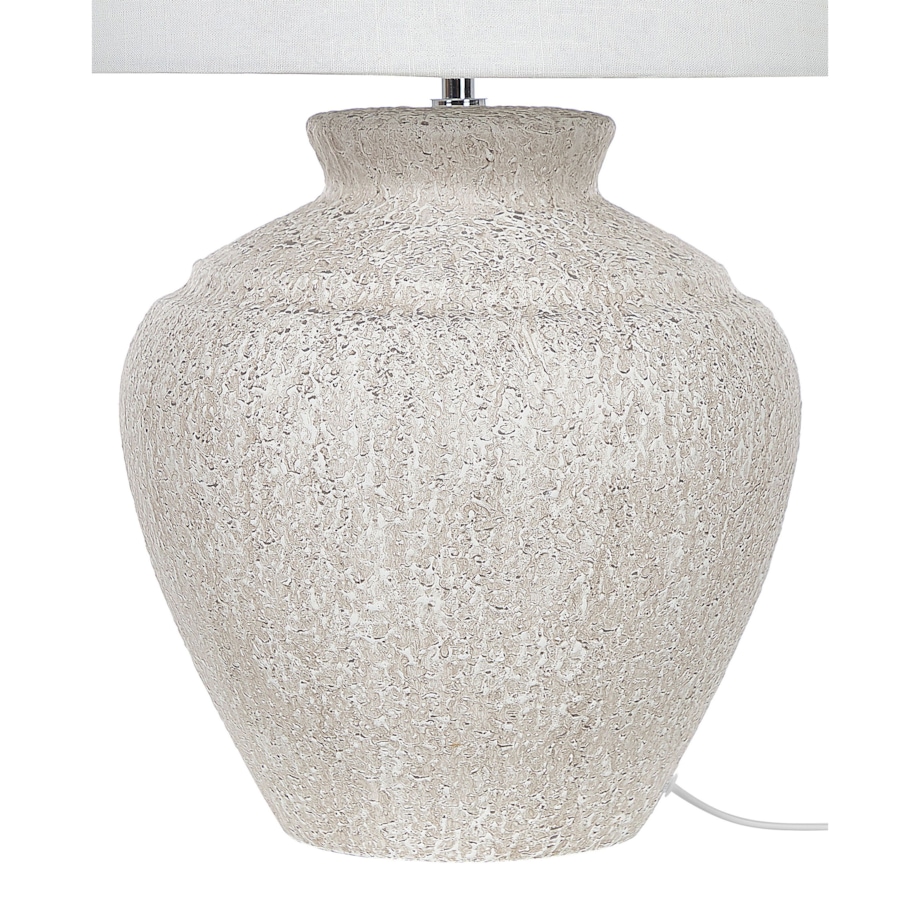 Lampa stołowa ceramiczna kremowa CAINE