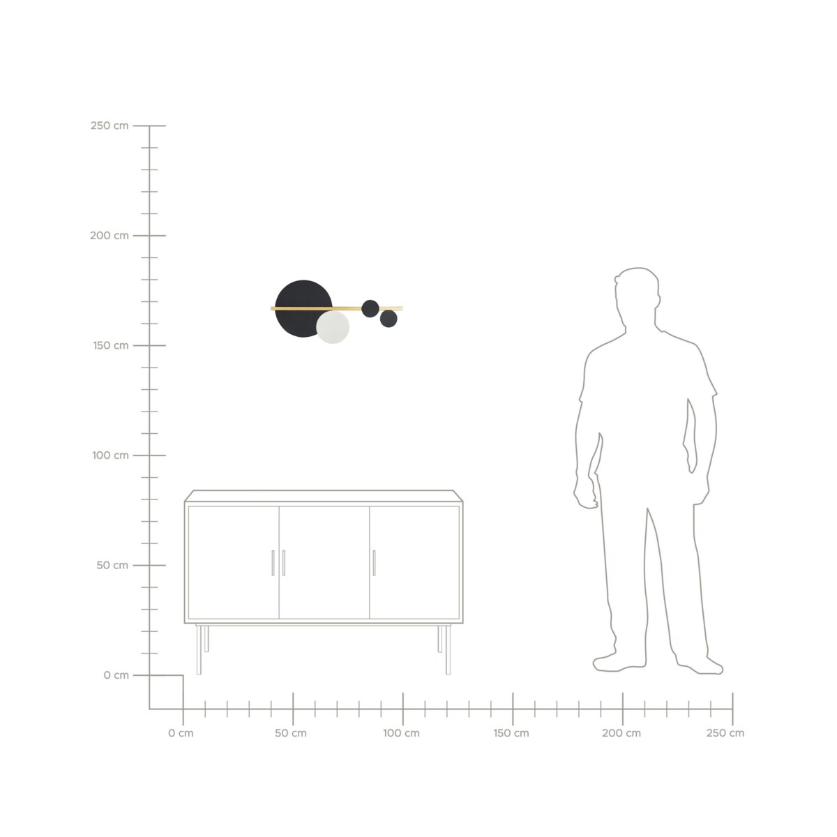 Lampa ścienna LED metalowa czarna ze złotym PARITA