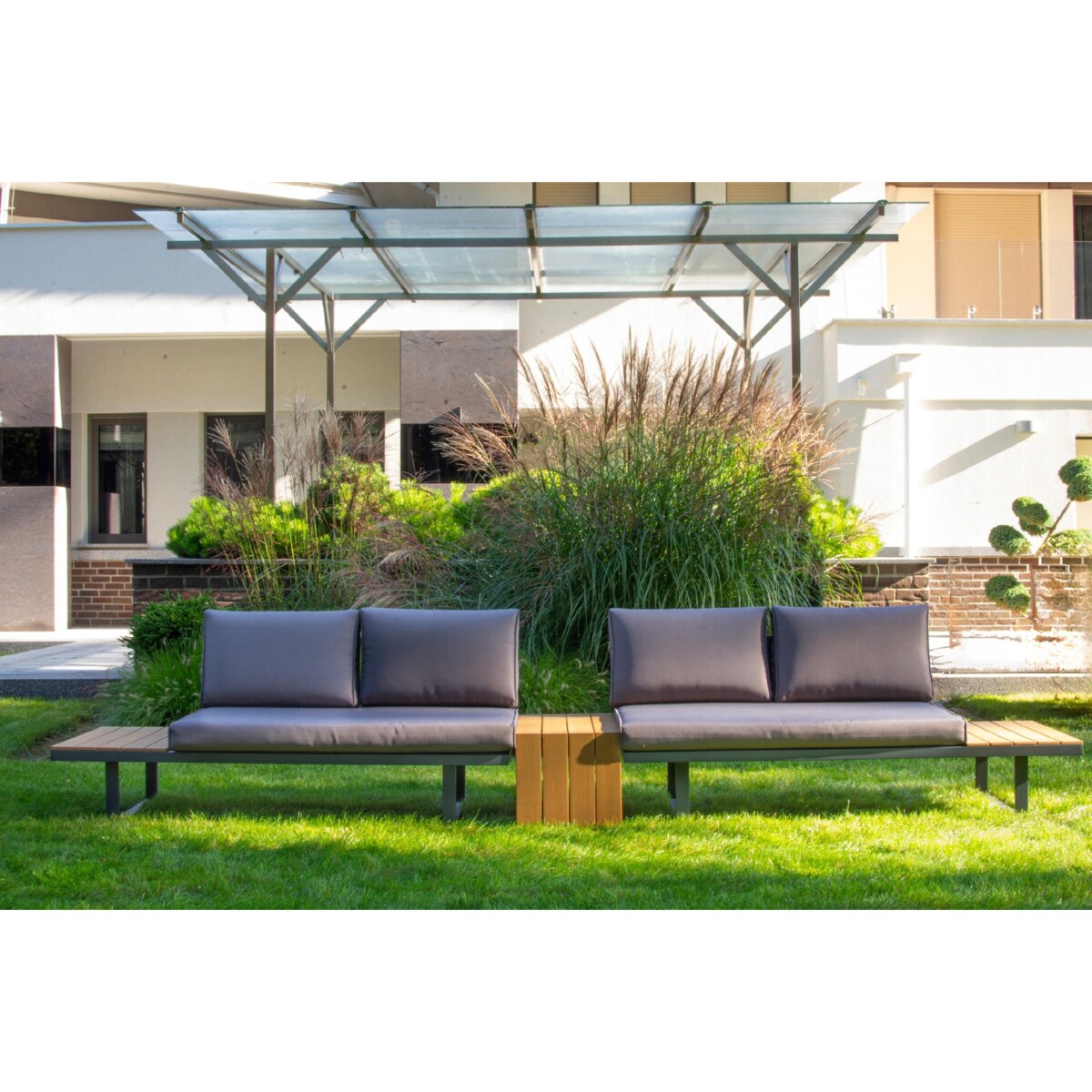 Modułowy zestaw mebli ogrodowych z aluminium