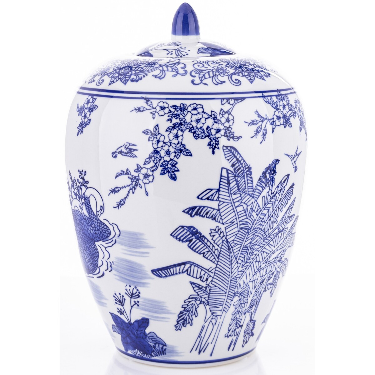 Waza pojemnik z pokrywą 29x19x19 cm CIGNI niebieski