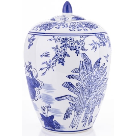 Waza pojemnik z pokrywą 29x19x19 cm CIGNI niebieski