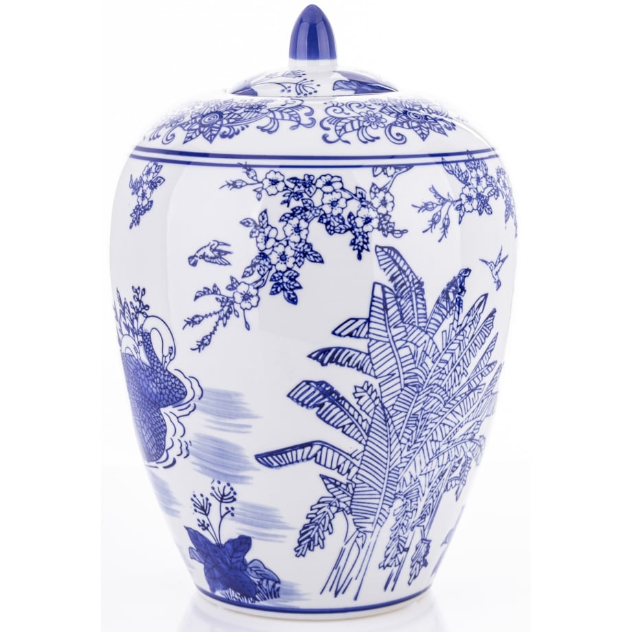 Waza pojemnik z pokrywą 29x19x19 cm CIGNI niebieski