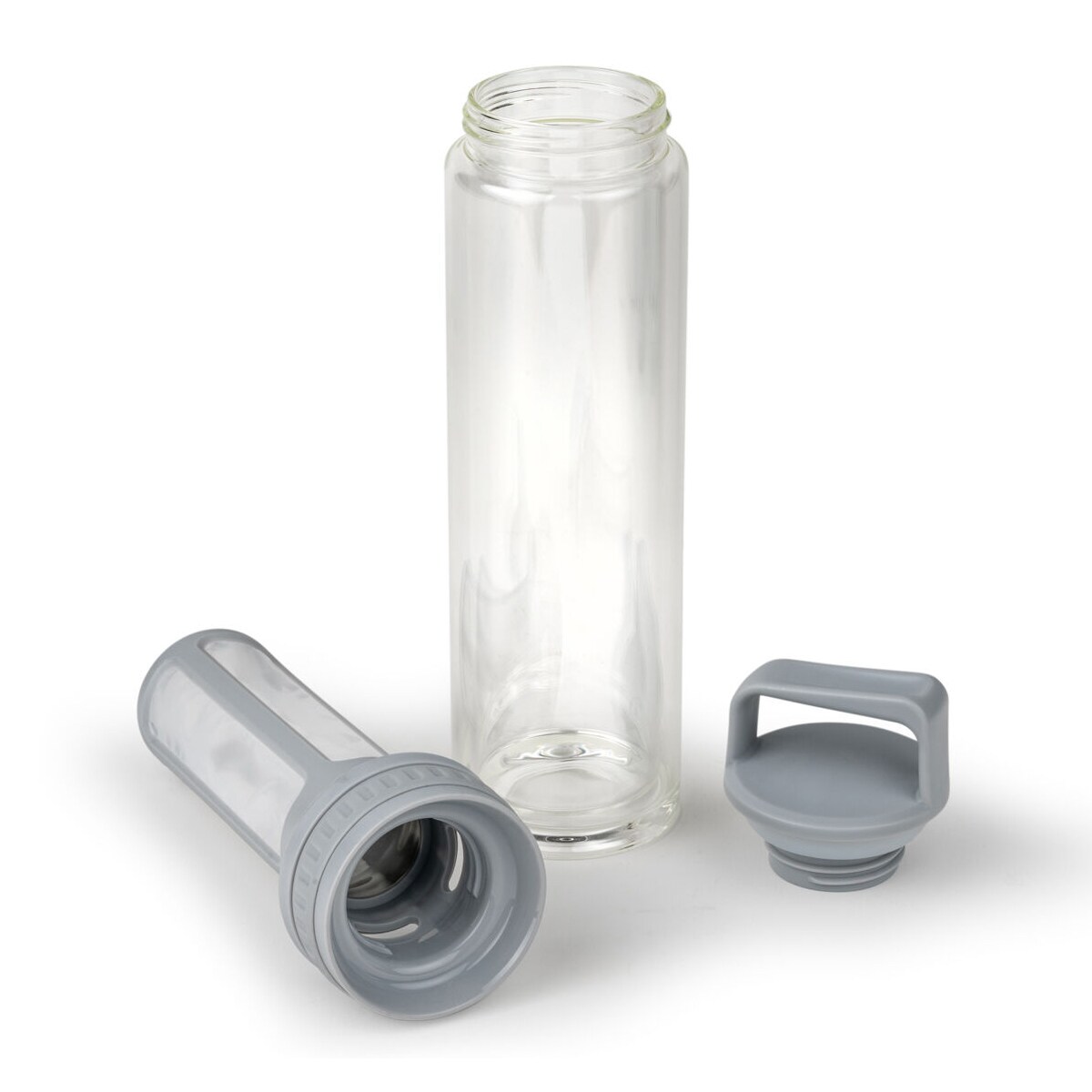 Butelka szklana z zaparzaczem do Cold Brew Moshi 0,4L - szara / Leopold Vienna