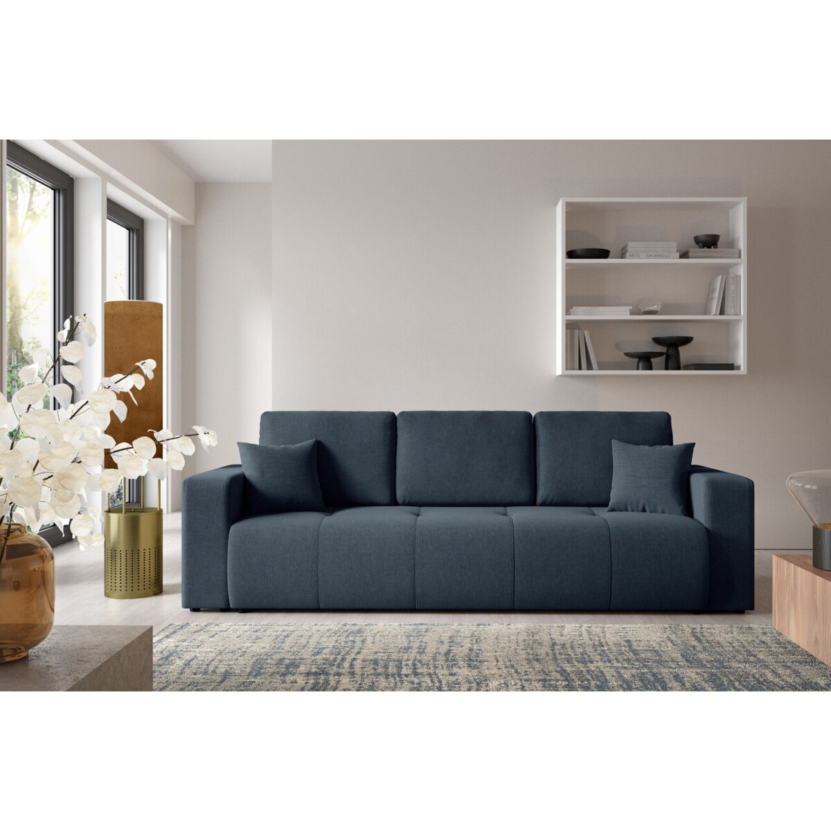 Kanapa MOLINIO z funkcją spania z pojemnikiem na pościel Kolor: Wind 77