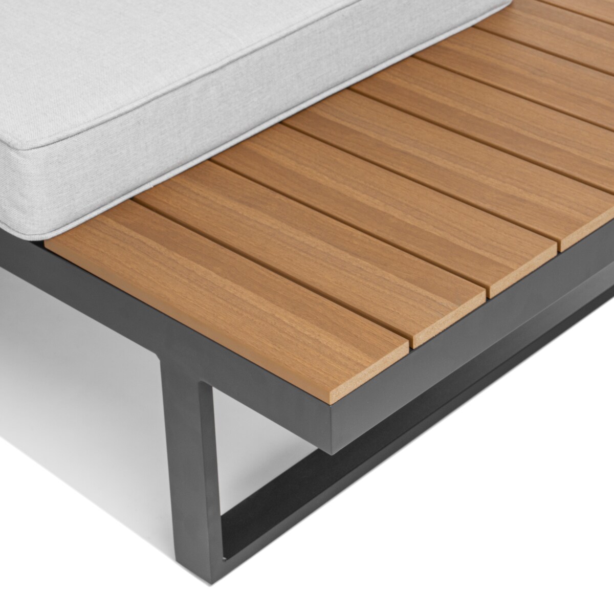 Meble ogrodowe narożnik nowoczesny aluminium MALE szare