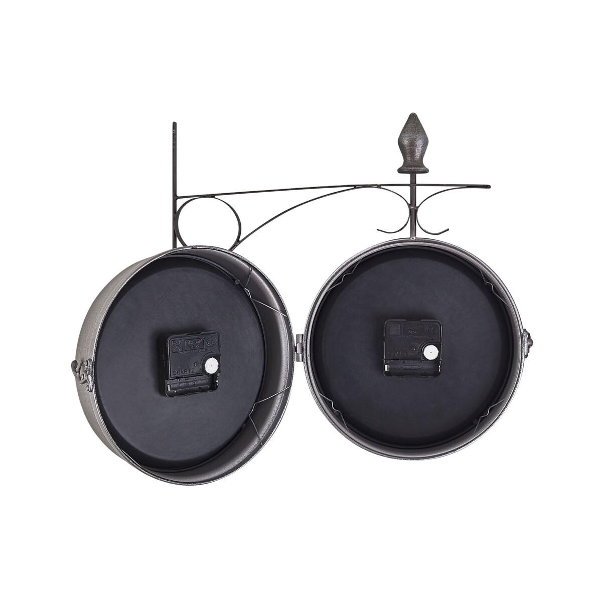 Zegar ścienny dworcowy ø 22 cm srebrno-biały ROMONT