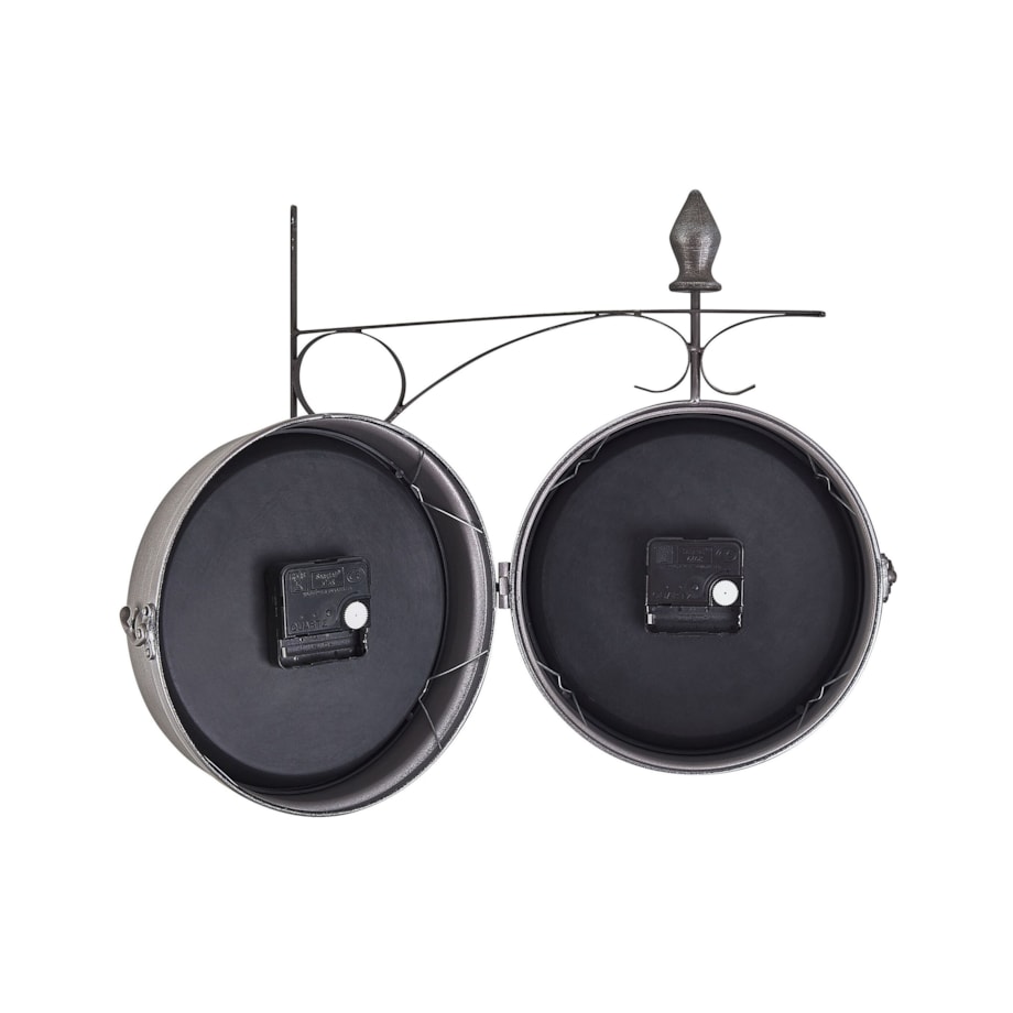 Zegar ścienny dworcowy ø 22 cm srebrno-biały ROMONT