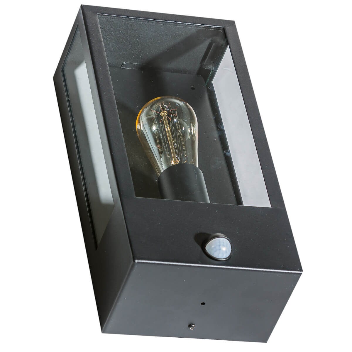 Ścienna lampa zewnętrzna Niklas z czujnikiem ruchu czarna