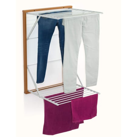 ARREDAMENTI KORAL Naścienna suszarka na pranie - 98 x 69 cm, Brązowy