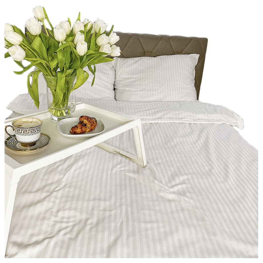 Komplet Pościeli hotelowa adamaszkowa 200x220 biała zamek błyskawiczny gruba EKSKLUZYWNA