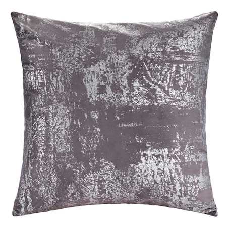 Poszewka dekoracyjna 40x40 antracytowa z srebrnym nadrukiem