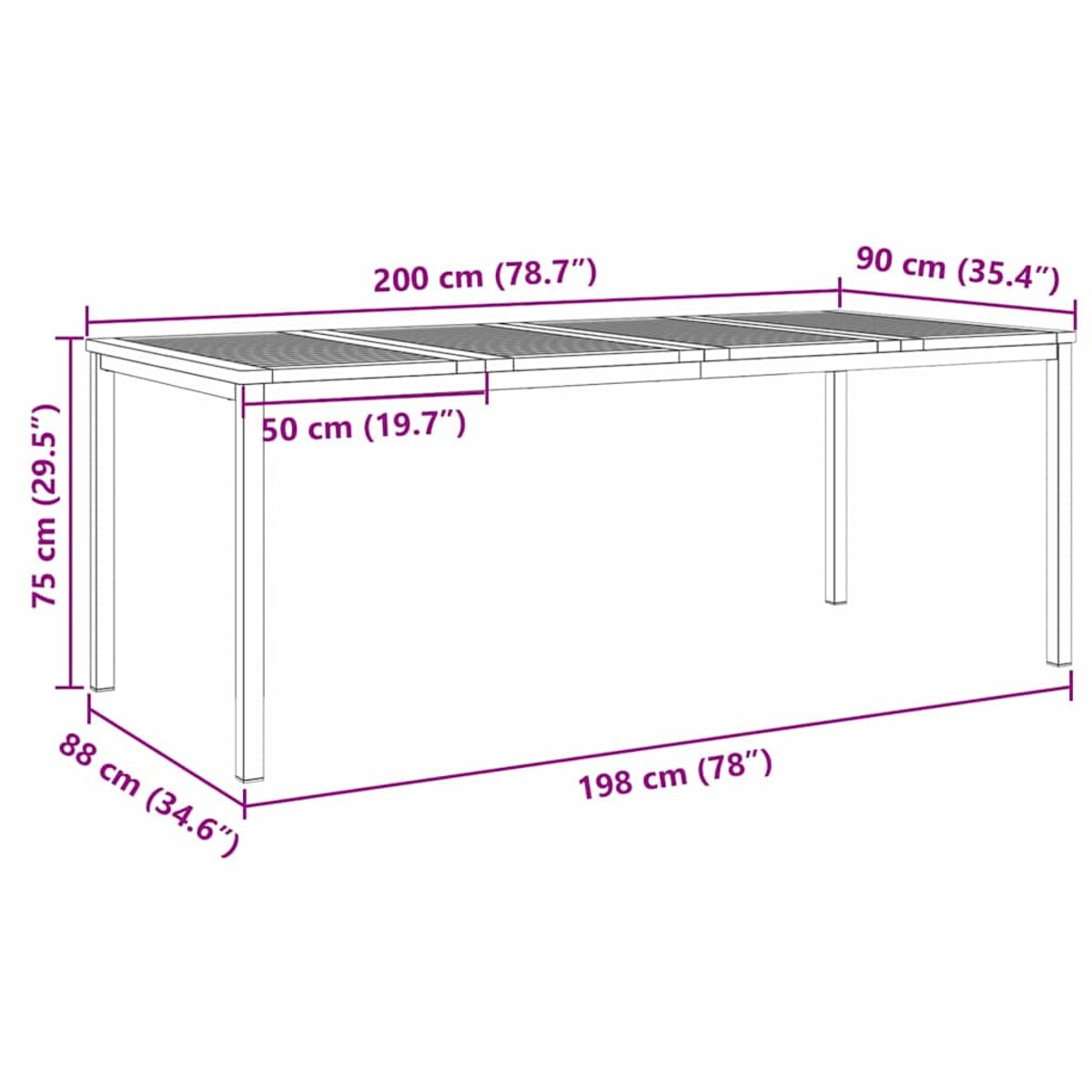 vidaXL Zestawdojedzeniawogrodzie 9 pcs Brązowy DrewnoTekowe