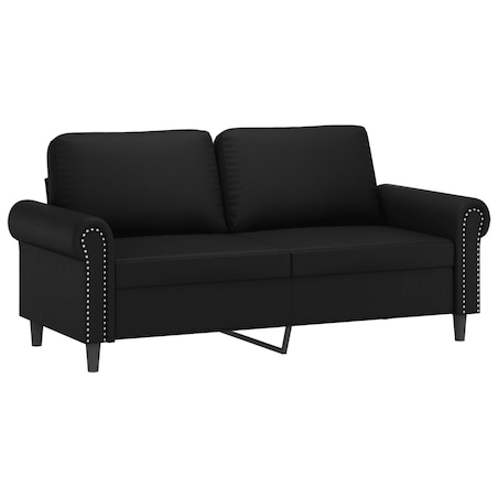 vidaXL 2-osobowa sofa, czarna, 140 cm, sztuczna skóra