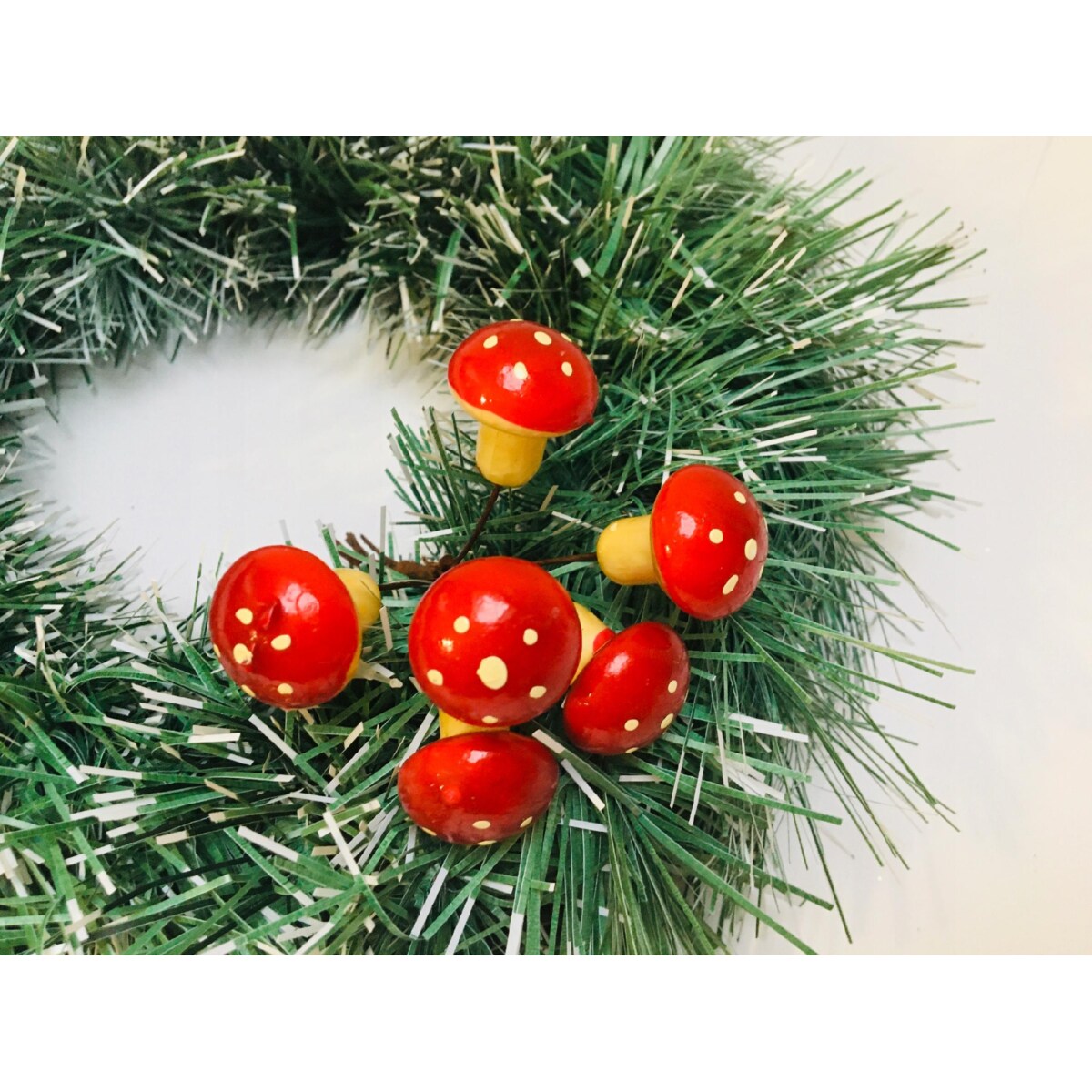 GRZYBKI DO DEKORACJI 6x na piku do wianka stroika święta wigilia stroik