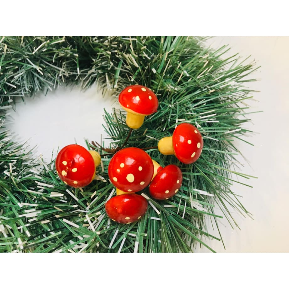 GRZYBKI DO DEKORACJI 6x na piku do wianka stroika święta wigilia stroik