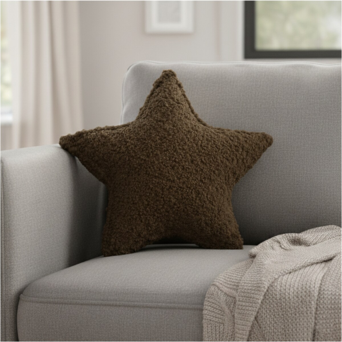 Poduszka Dekoracyjna Świąteczna Gwiazdka 43 Cm Baranek Dekoracja Świąteczna Ozdoba