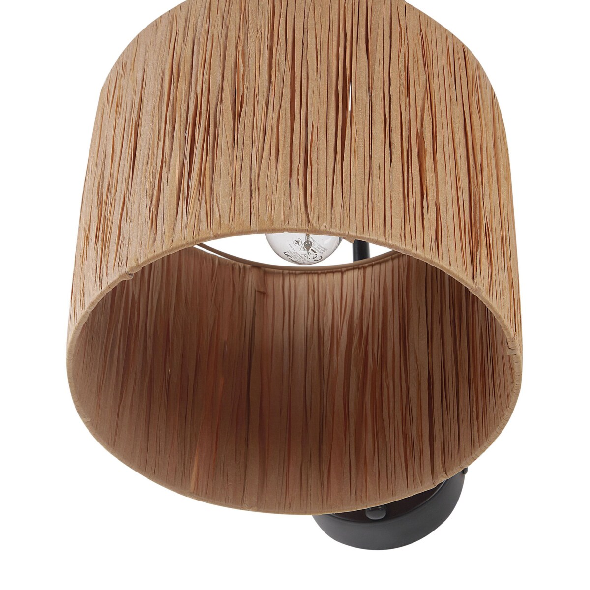 Zestaw 2 lamp ściennych rafia naturalny SHINFA