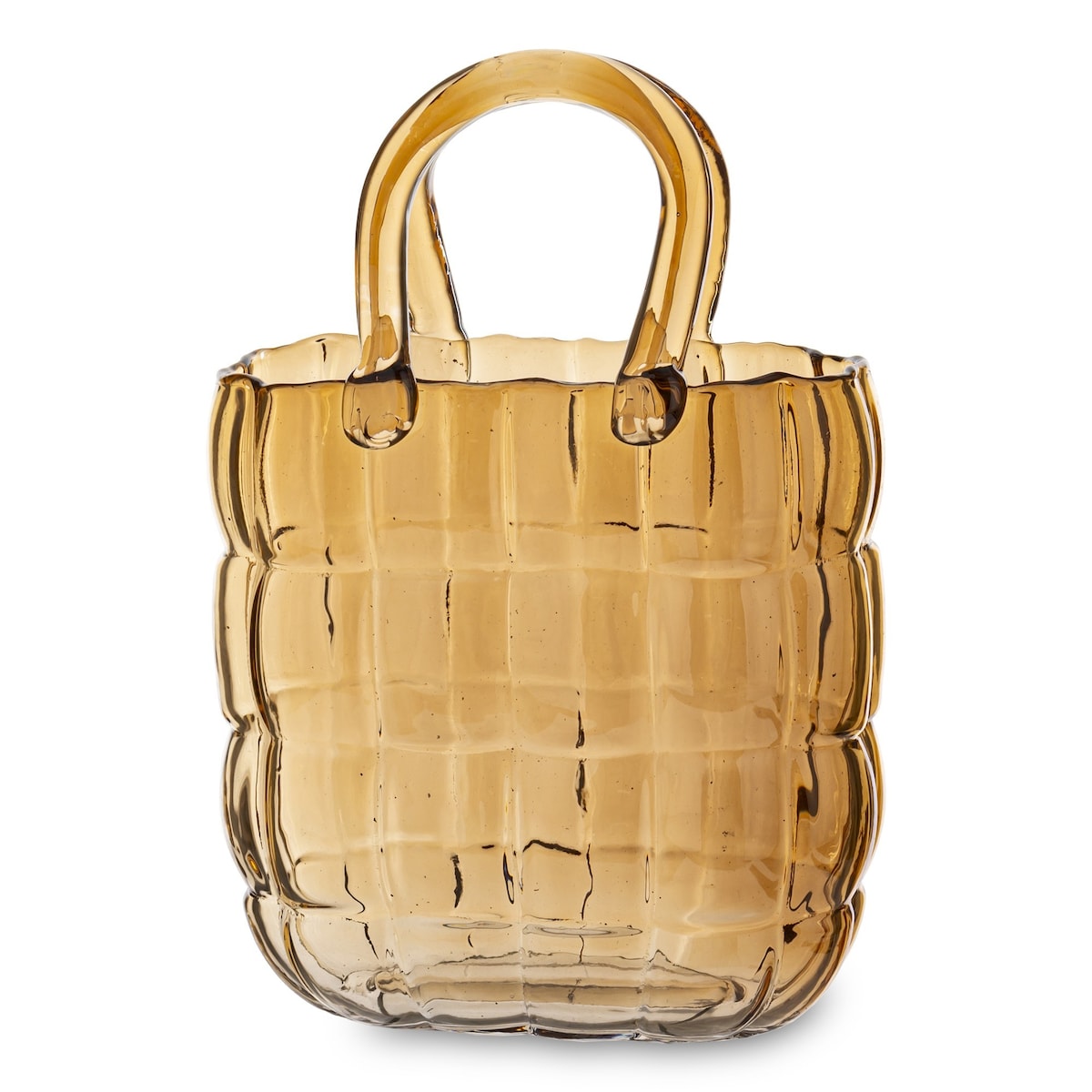 Wazon szklany 27x19x11,5 cm TORBA jasnobrązowa
