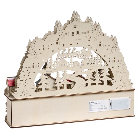 Dekoracja świąteczna LED BOLKESJO 39 cm Jasnobrązowy