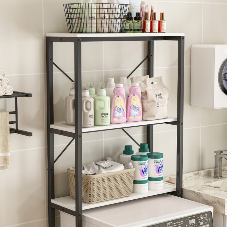 Regał Szafka Łazienkowa Nad Toaletę Pralkę Loft Industrialny Półki 160 Cm