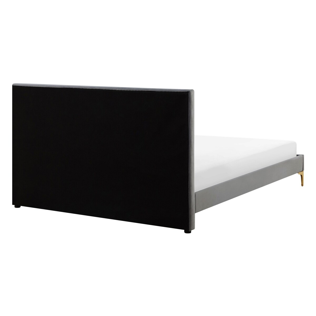 Łóżko Welur LIMOUX 140 x 200 cm Szary