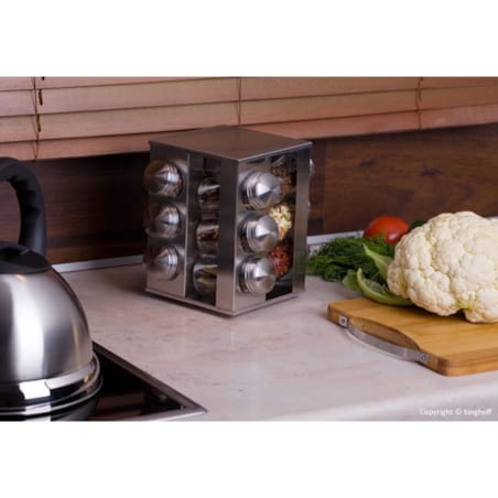 Zestaw pojemników na przyprawy 13 elementów przyprawnik KINGHOFF