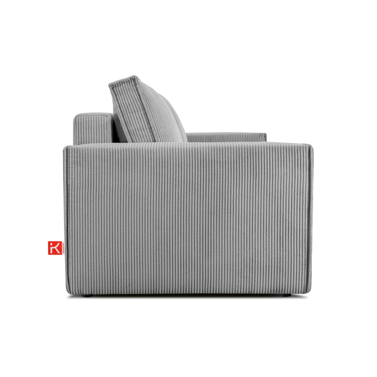 KONSIMO NAPI Sofa 3-osobowa z pojemnikiem na pościel, jasnoszara