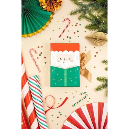 Pudełko na prezenty Mikołaj, 6x22.5x15 cm, mix