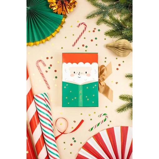 Pudełko na prezenty Mikołaj, 6x22.5x15 cm, mix