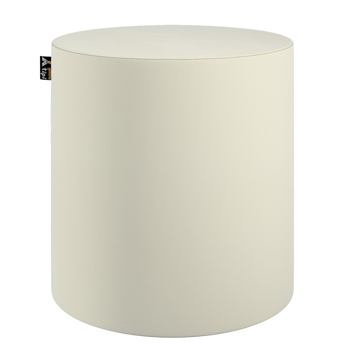 Puf Bobby, śmietankowa biel, ø40, wys. 40 cm, Posh Velvet