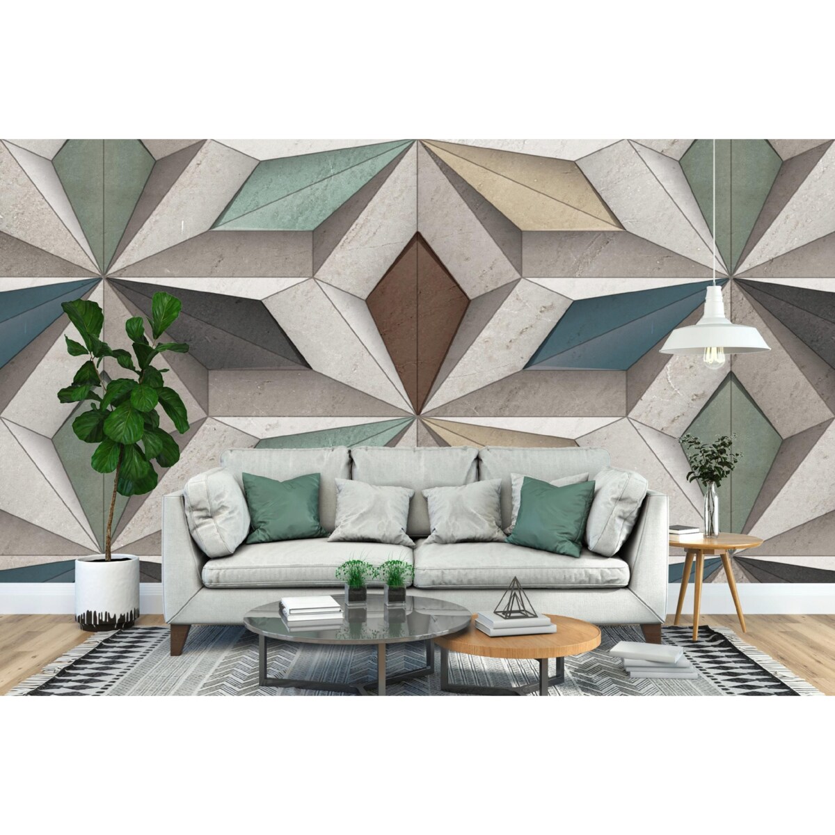 Fototapeta Wielokolorowy Wzor Plytek Sciennych Do Sypialni Salonu 250X175