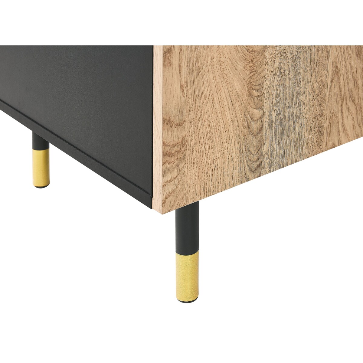 Szafka RTV czarna z jasnym drewnem ABILEN