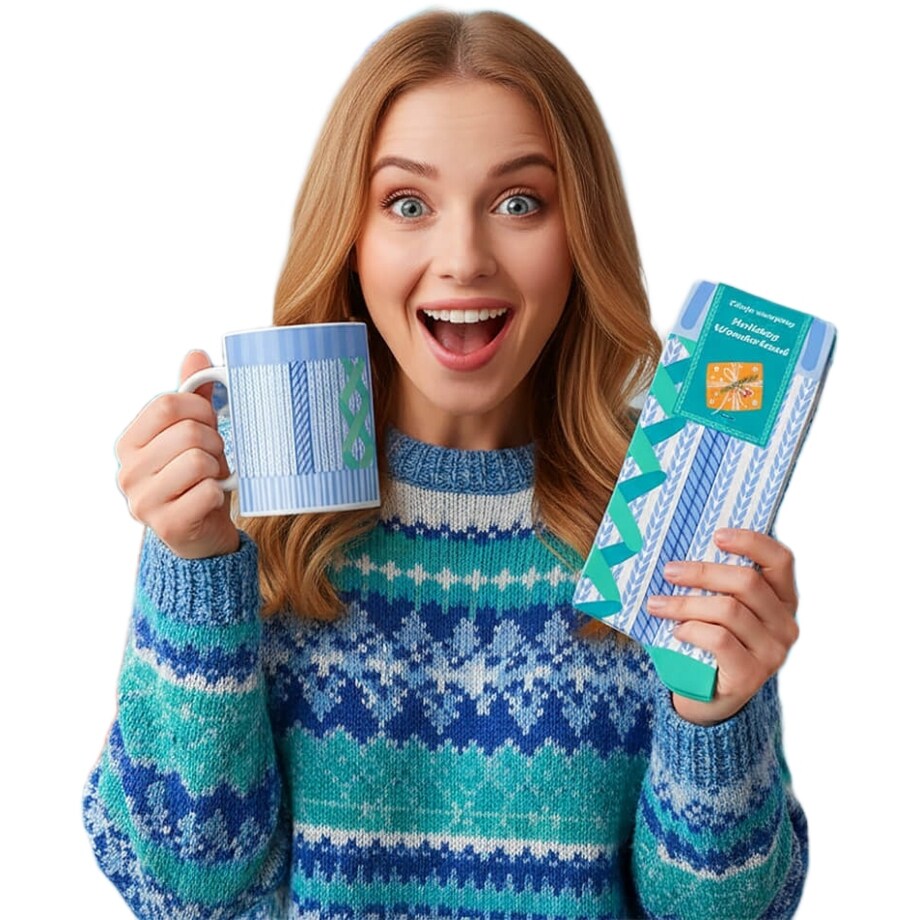 ŚWIĄTECZNY ZESTAW PREZENTOWY KUBEK NA KAWĘ HERBATĘ + SKARPETKI - PREZENT UPOMINEK NA MIKOŁAJA ŚWIĘTA GWIAZDKĘ BOŻE NARODZENIE POD CHOINKĘ DLA KOBIETY FACETA