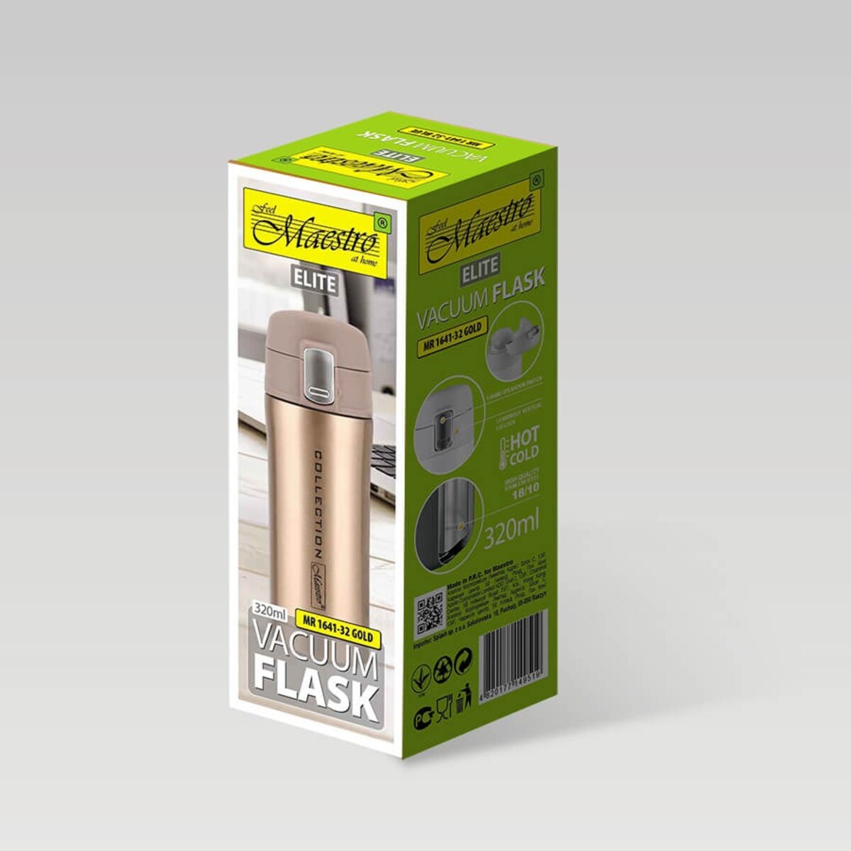 Kubek termiczny na kawę do kawy 320ml złoty MAESTRO MR-1641-32-GOLD